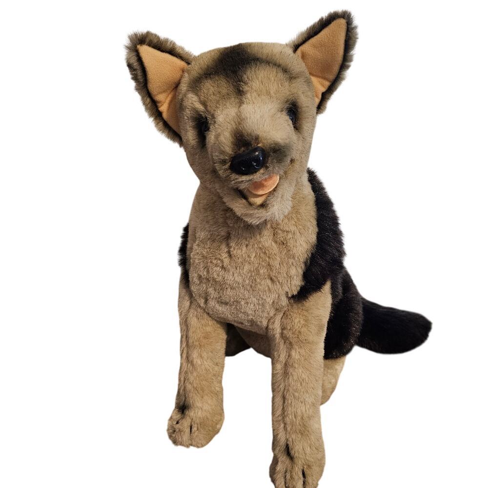 Vintage Dakin German Shepard Plush Pet 20" Dog Stuffed Animal Lifelike 1983